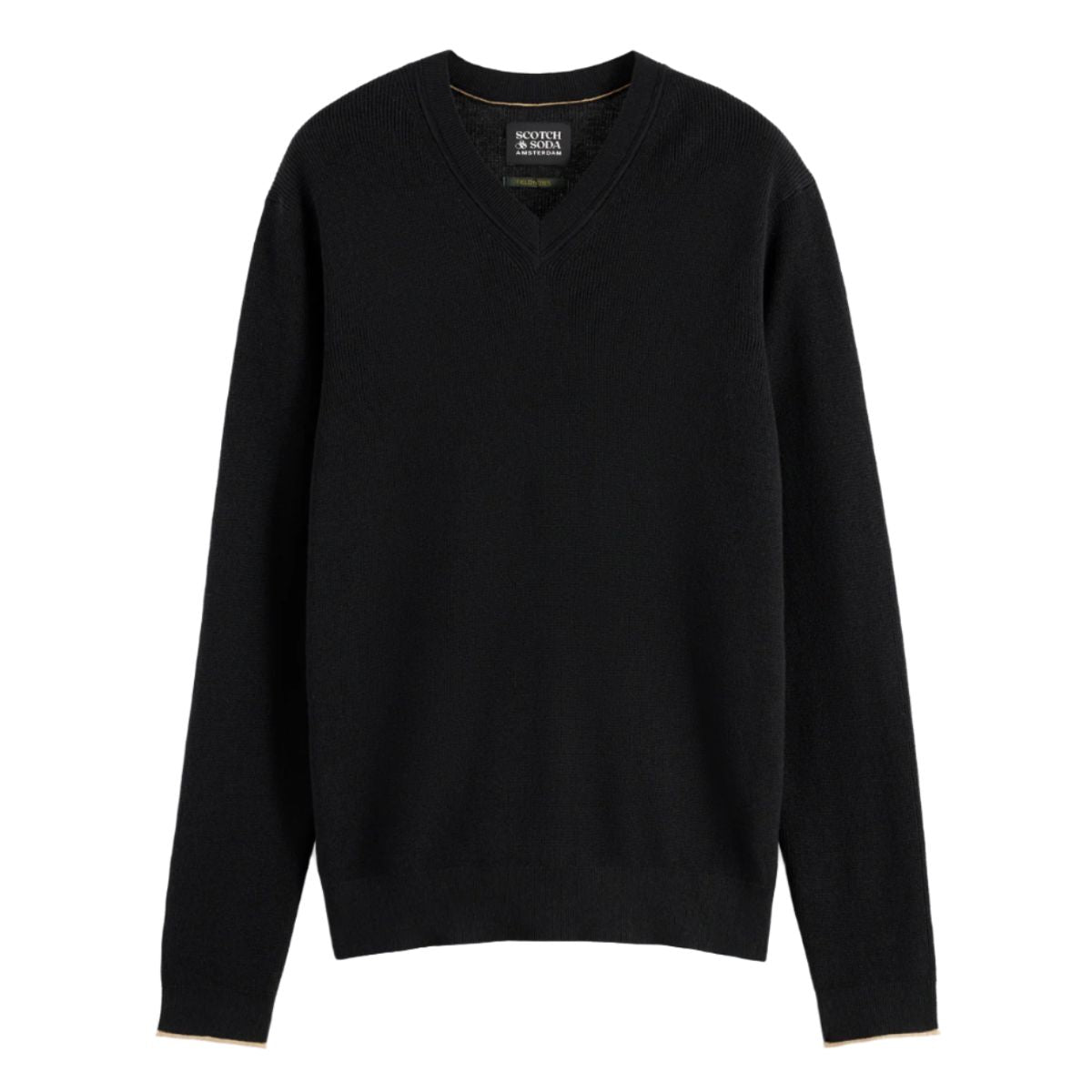 Regular Fit Cotton Linen V-Neck Sweater - Meteorite