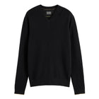 Regular Fit Cotton Linen V-Neck Sweater - Meteorite