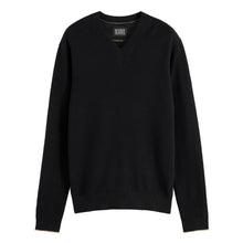 Regular Fit Cotton Linen V-Neck Sweater - Meteorite