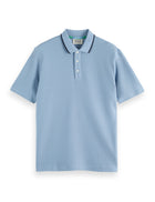 Relaxed Fit Structured Polo - Faded Denim