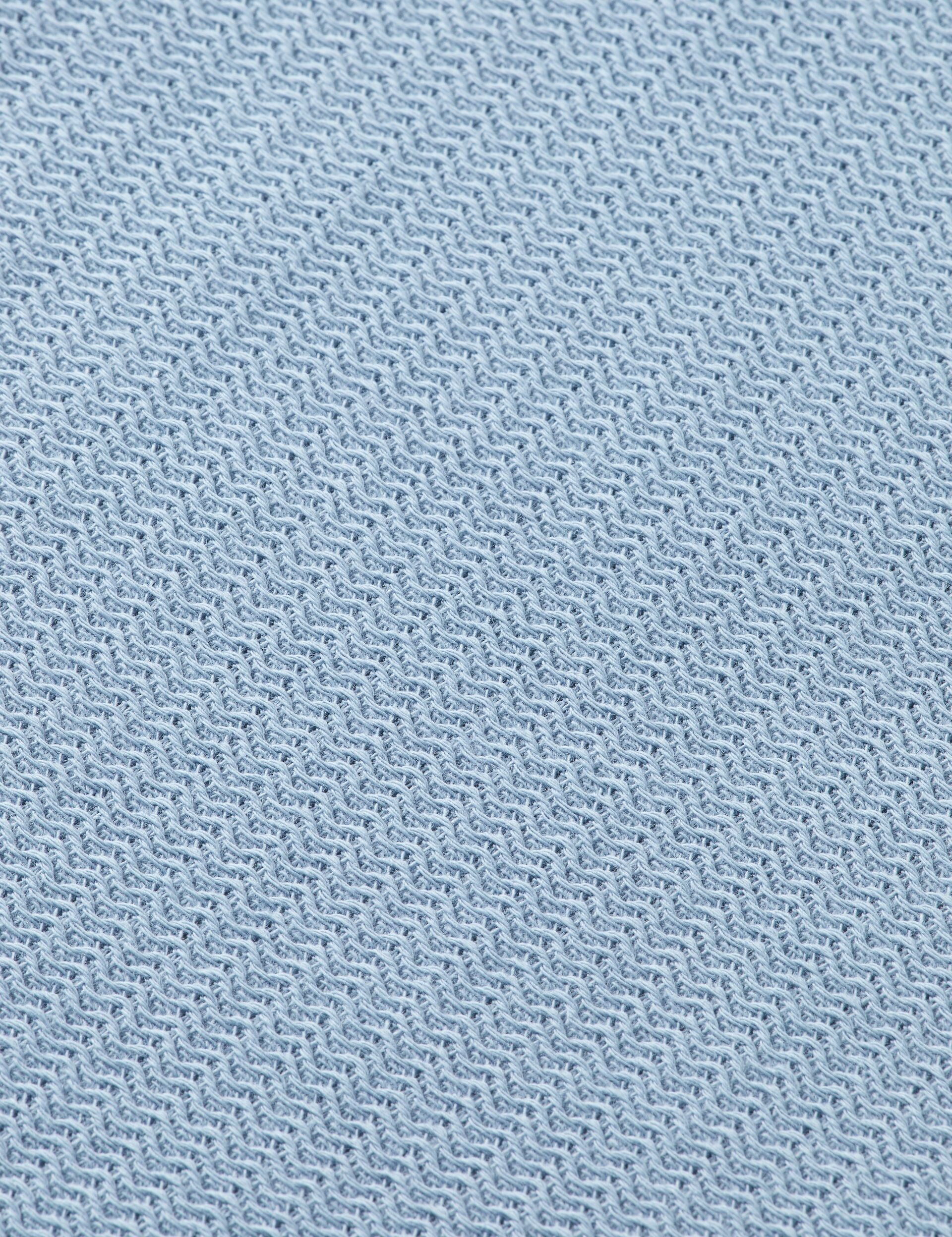 Relaxed Fit Structured Polo - Faded Denim