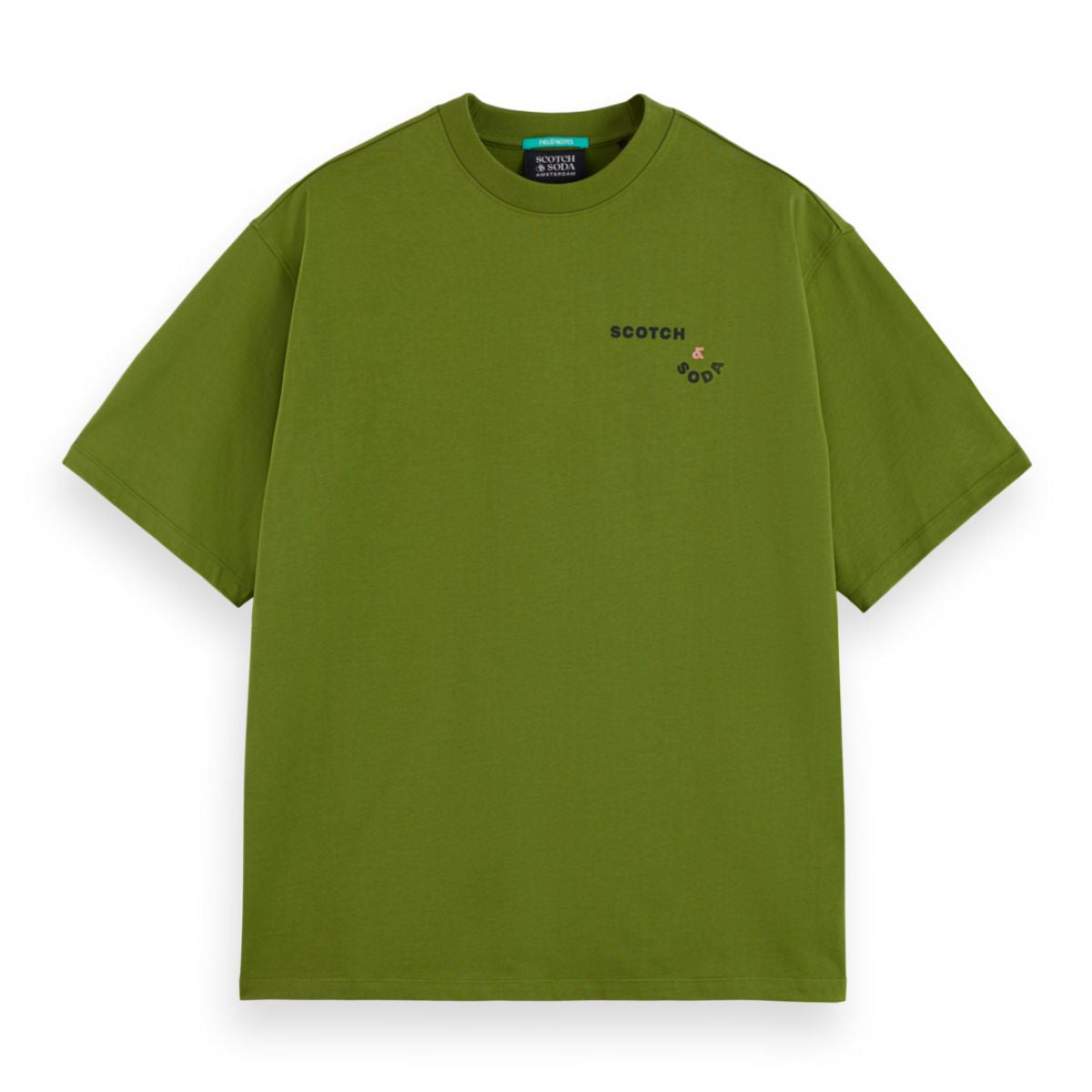 Loose Fit Front And Back Artwork T-Shirt - Calla Green