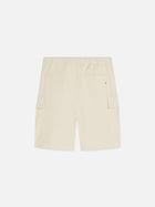 Linenblend Relaxed Fit Cargo Bermuda Shorts - Eggnog