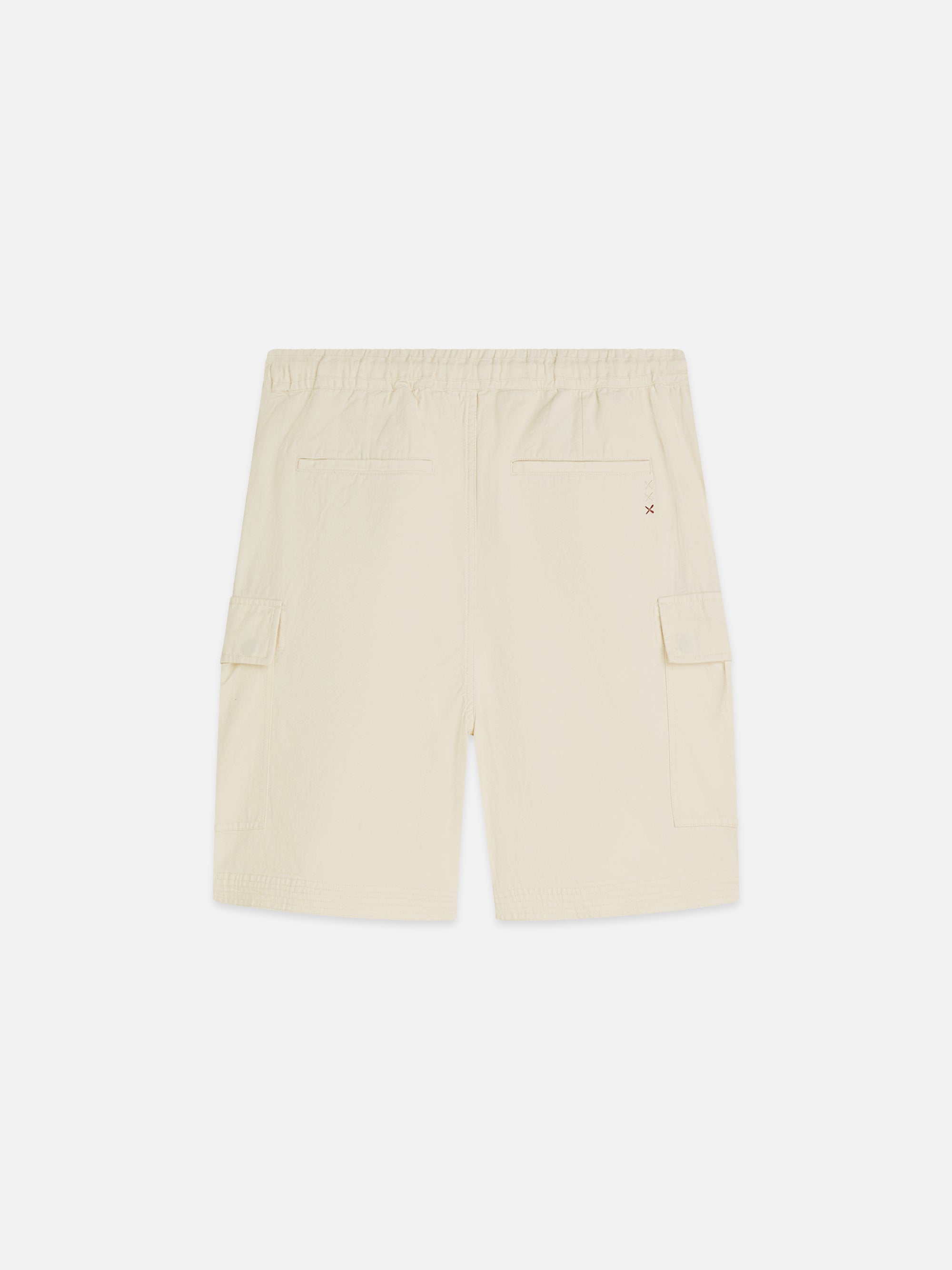 Linenblend Relaxed Fit Cargo Bermuda Shorts - Eggnog