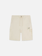 Linenblend Relaxed Fit Cargo Bermuda Shorts - Eggnog
