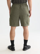 Bermuda cargo coupe décontractée en lin mélangé - Olive Night