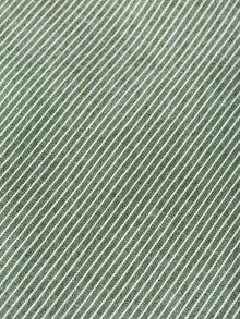 Bermuda coupe classique en coton et lin teint en fil - Rayures vert jardin