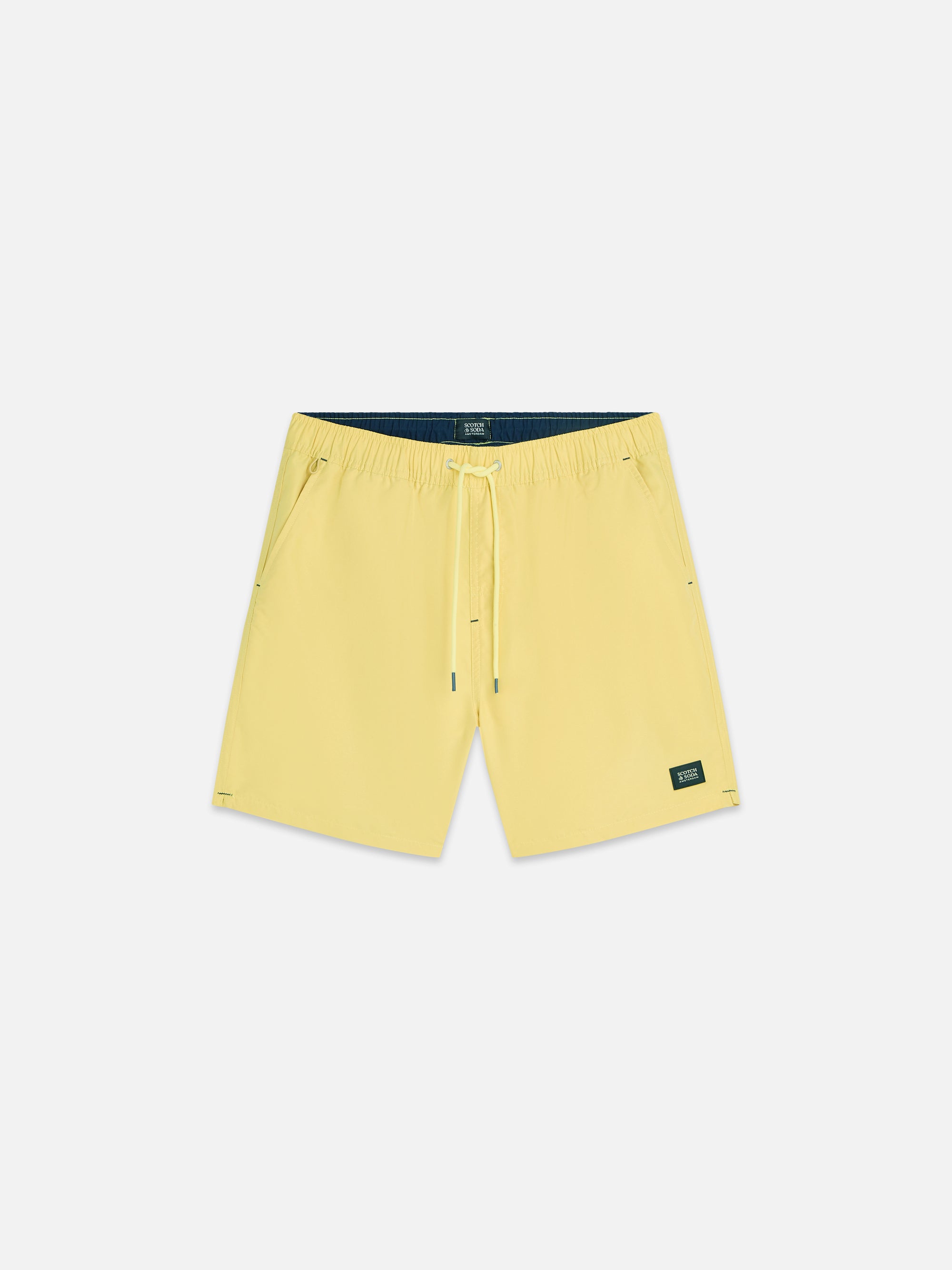 Solid Midlength Swim Shorts - Raffia