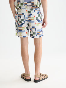 Printed Midlength Swim Shorts - Patchwork Infinity