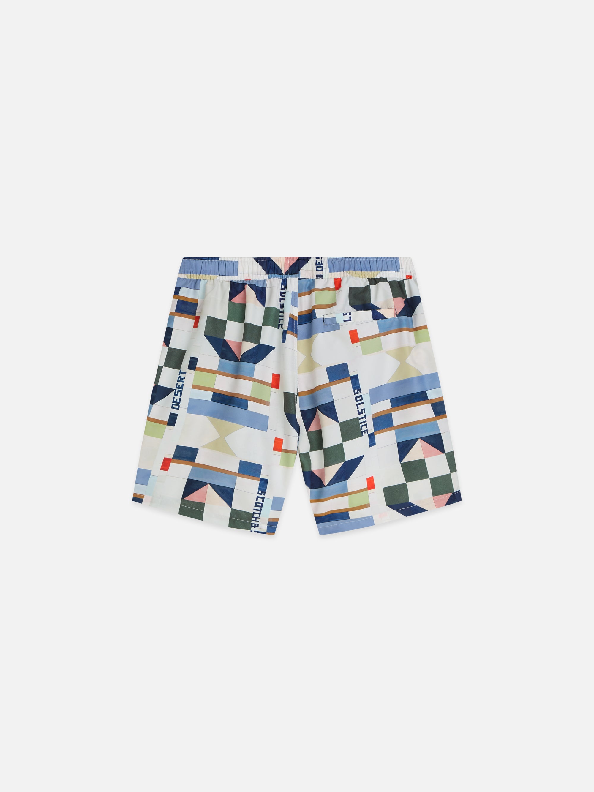 Printed Midlength Swim Shorts - Patchwork Infinity