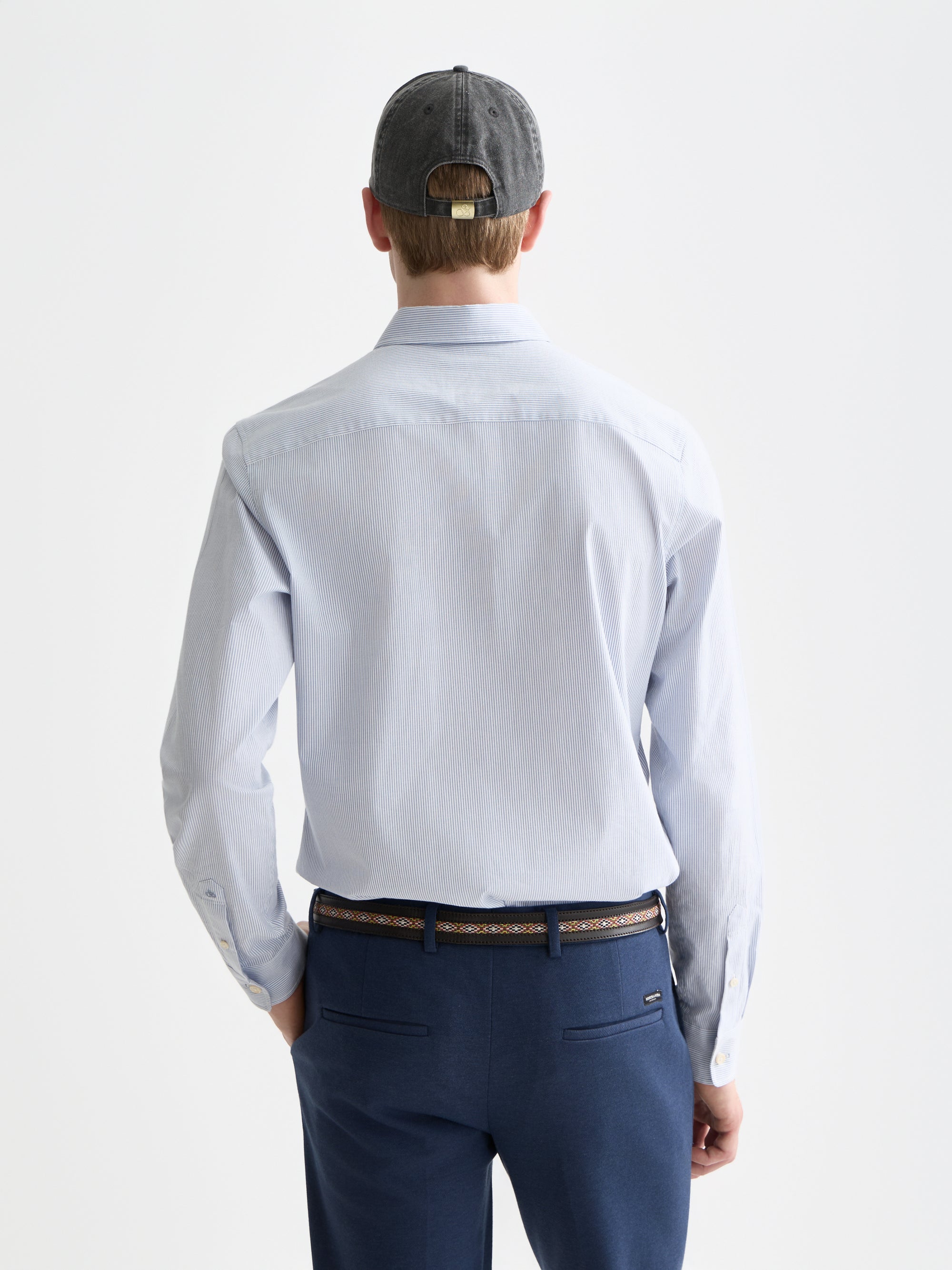 Striped Slimfit Poplin Shirt - Infinity Stripe