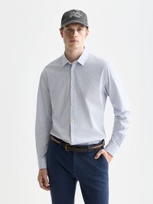 Striped Slimfit Poplin Shirt - Infinity Stripe
