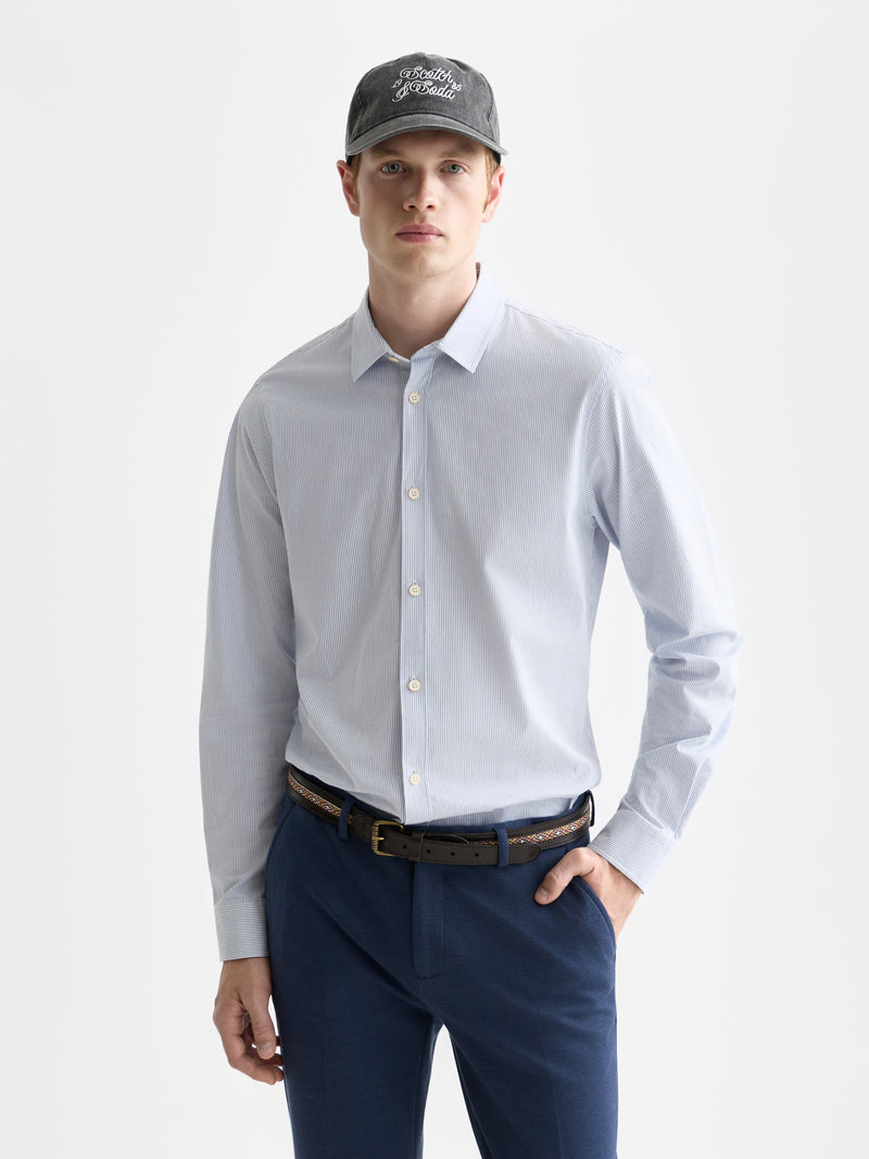 Chemise rayée slimfit en popeline - Rayures infinies