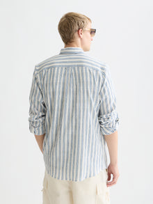 Chemise rayée à effet froissé, coupe classique - Rayures Windsurfer