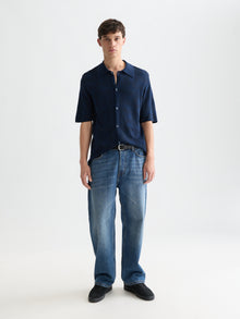 Toneontone Knitted Short Sleeve Shirt - Horseshoes Infinity
