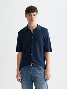 Toneontone Knitted Short Sleeve Shirt - Horseshoes Infinity