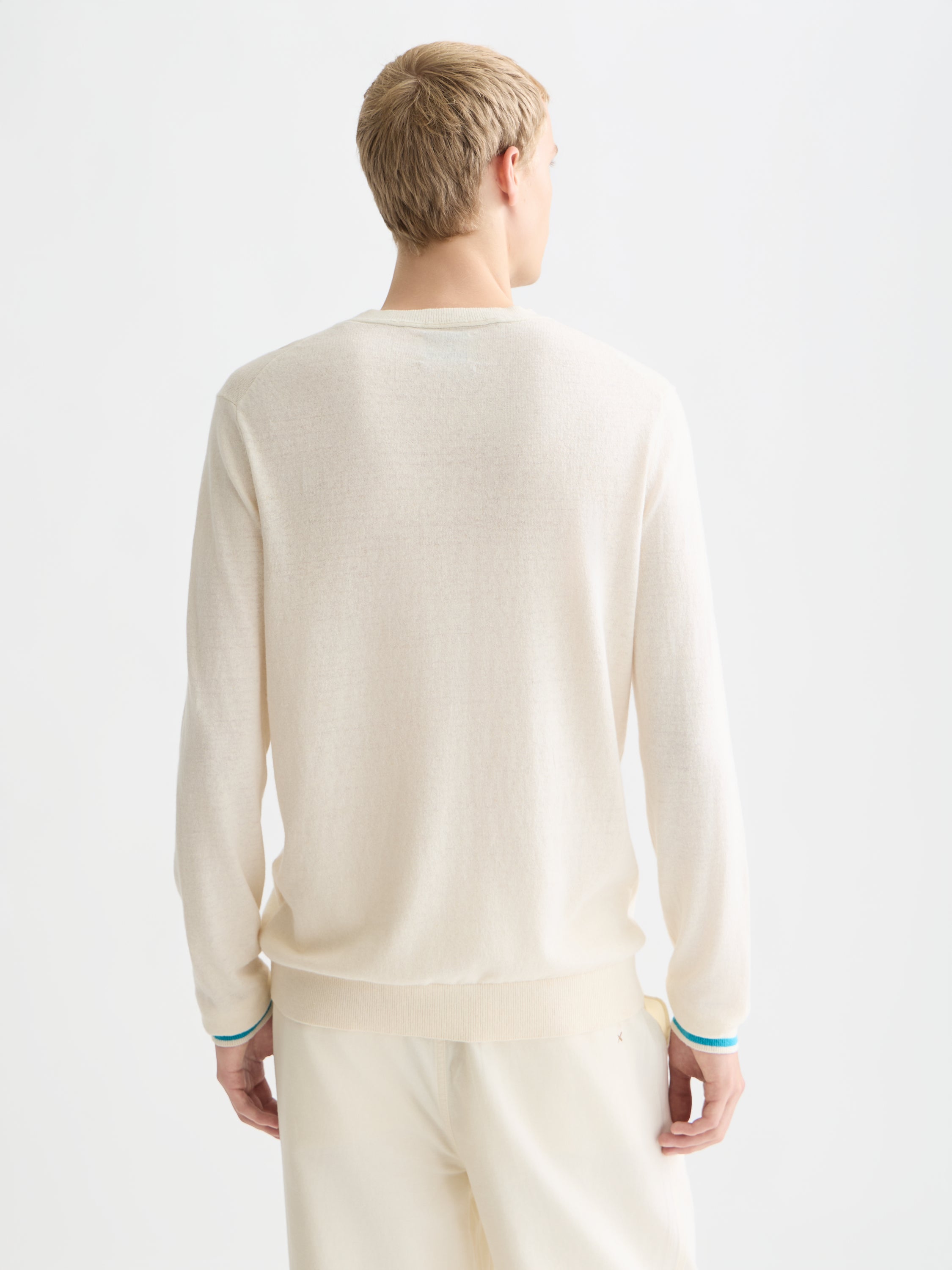 Linenblend Regular Fit Pullover - Eggnog