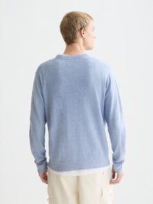 Linenblend Melange Regular Fit Pullover - Infinity Melange