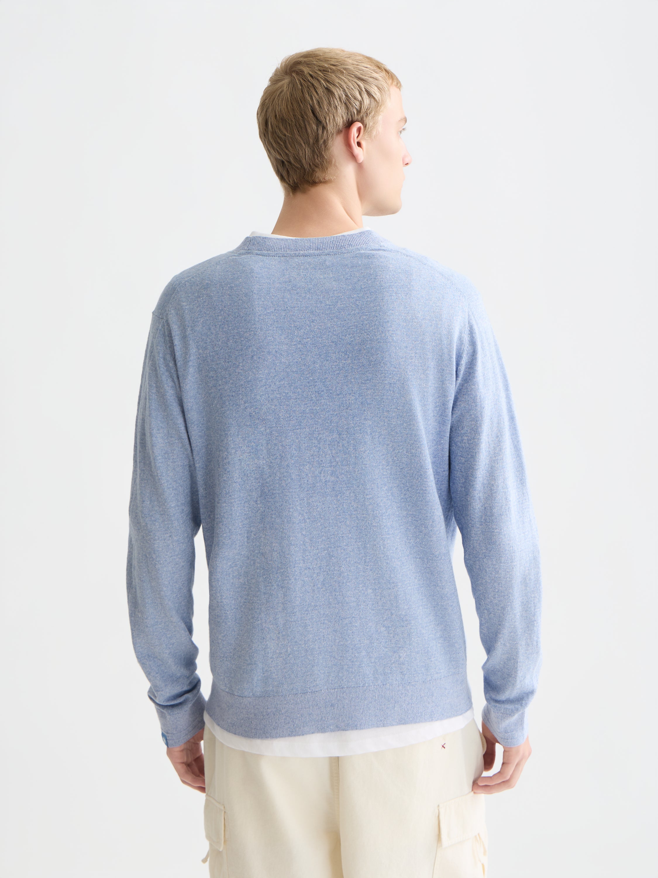 Linenblend Melange Regular Fit Pullover - Infinity Melange
