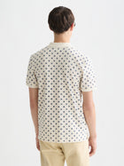 Microprinted Regular Fit Polo - Foulard Eggnog