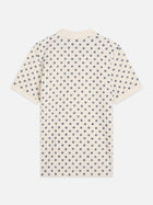 Microprinted Regular Fit Polo - Foulard Eggnog