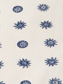 Microprinted Regular Fit Polo - Foulard Eggnog