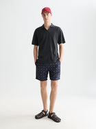 3 Crosses Pique Relaxed Fit Garmentdyed Polo - Meteorite