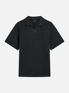 3 Crosses Pique Relaxed Fit Garmentdyed Polo - Meteorite