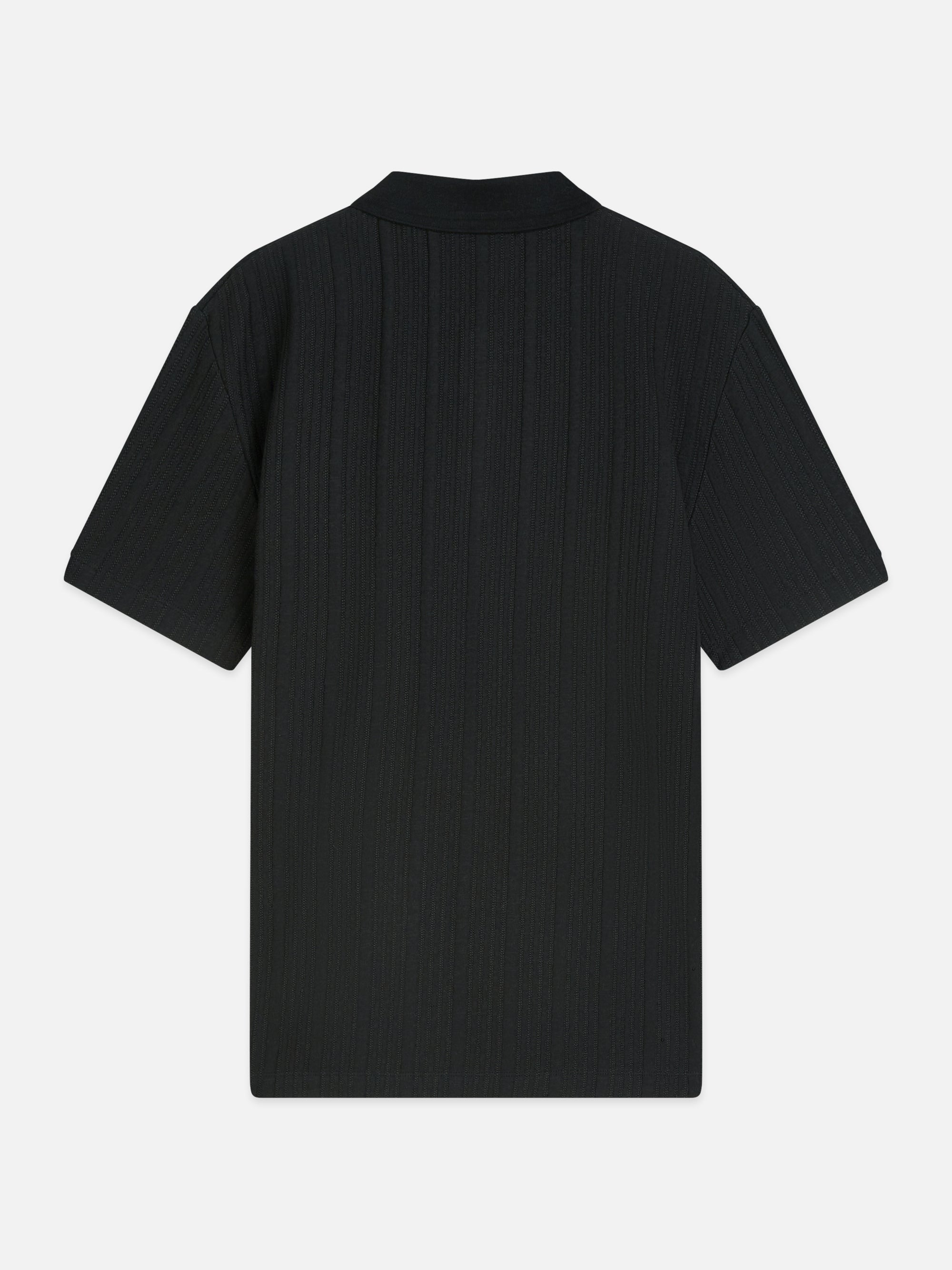 Structured Ribbed Relaxed Polo - Meteorite