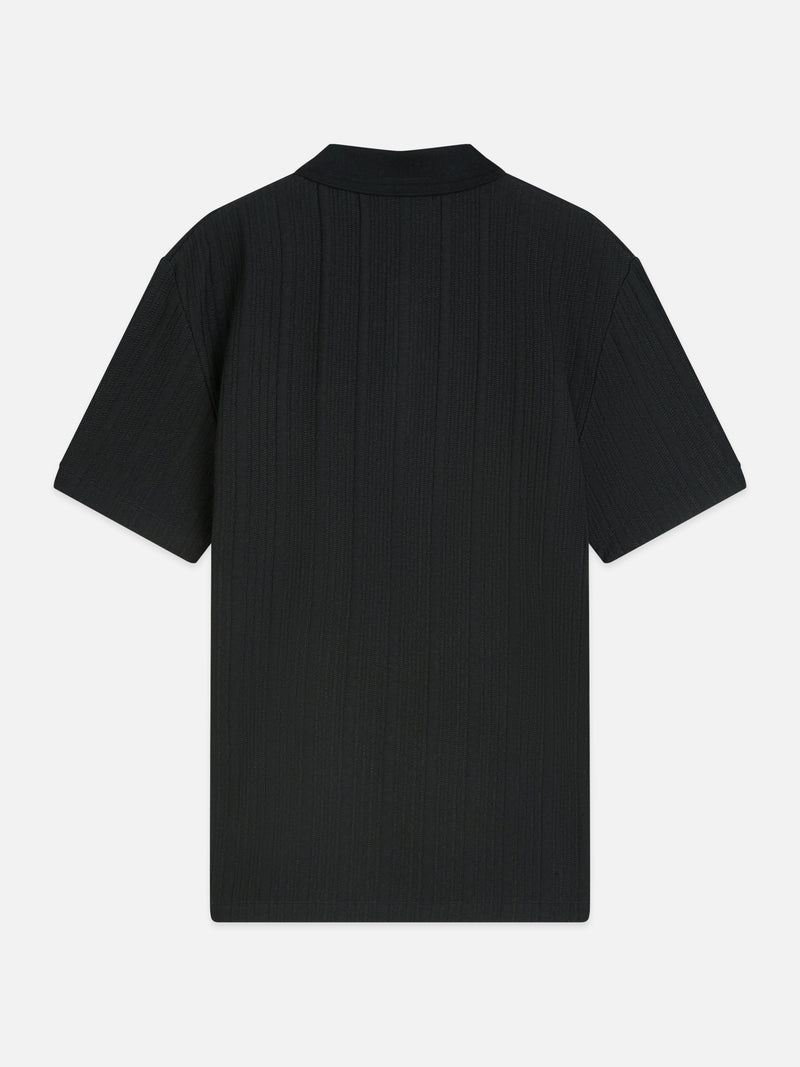 Structured Ribbed Relaxed Polo - Meteorite