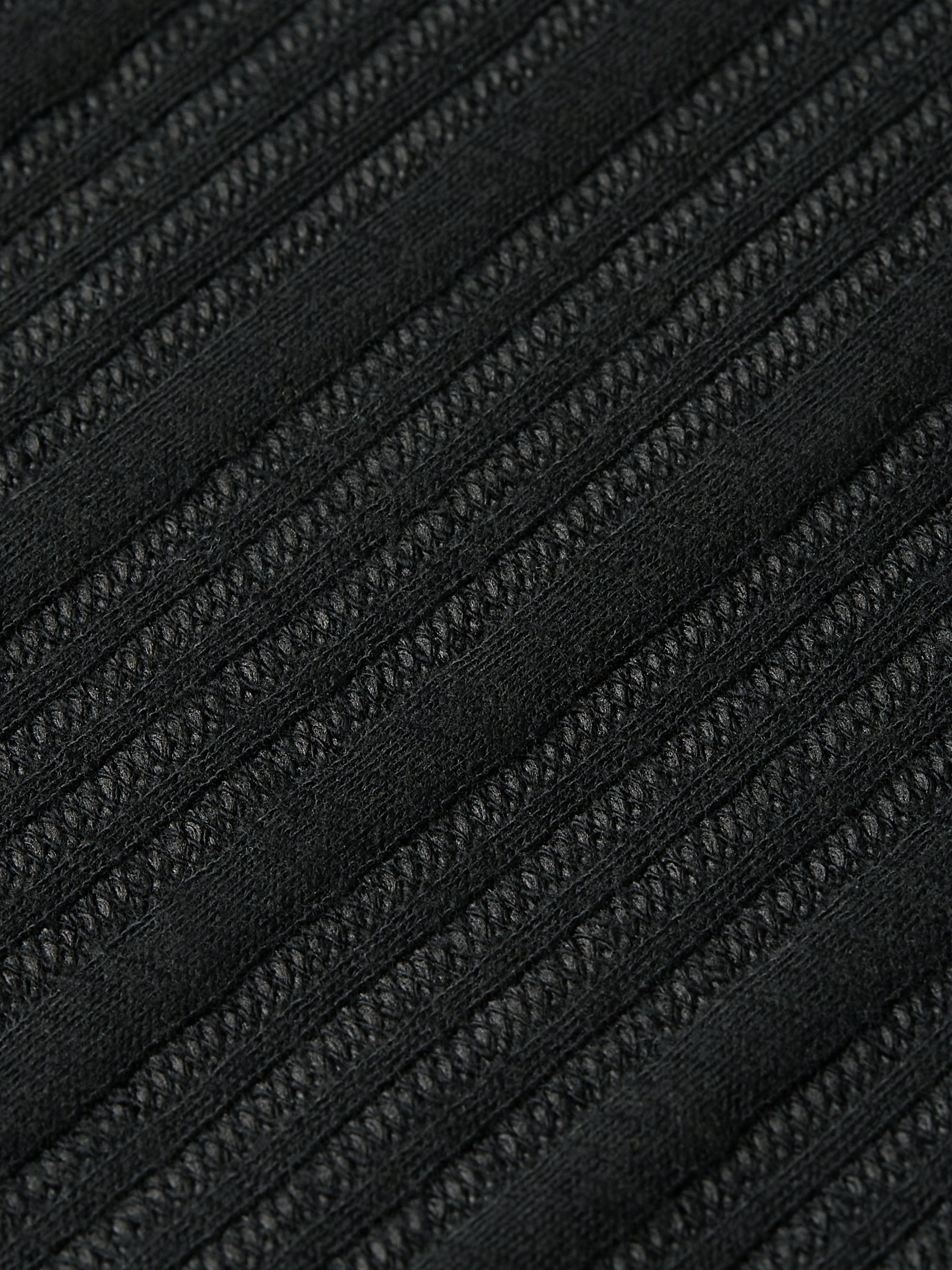 Structured Ribbed Relaxed Polo - Meteorite