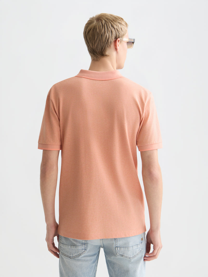 Melange Chest Logo Regular Fit Polo - Canyon Clay
