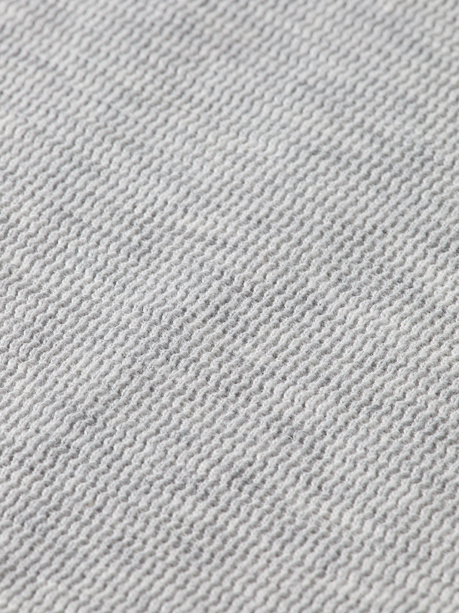 Structured Relaxed Fit Long Sleeved Polo  - Grey