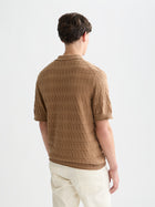 Pointelle Knitted Regular Fit Polo - Amphora