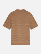 Pointelle Knitted Regular Fit Polo - Amphora