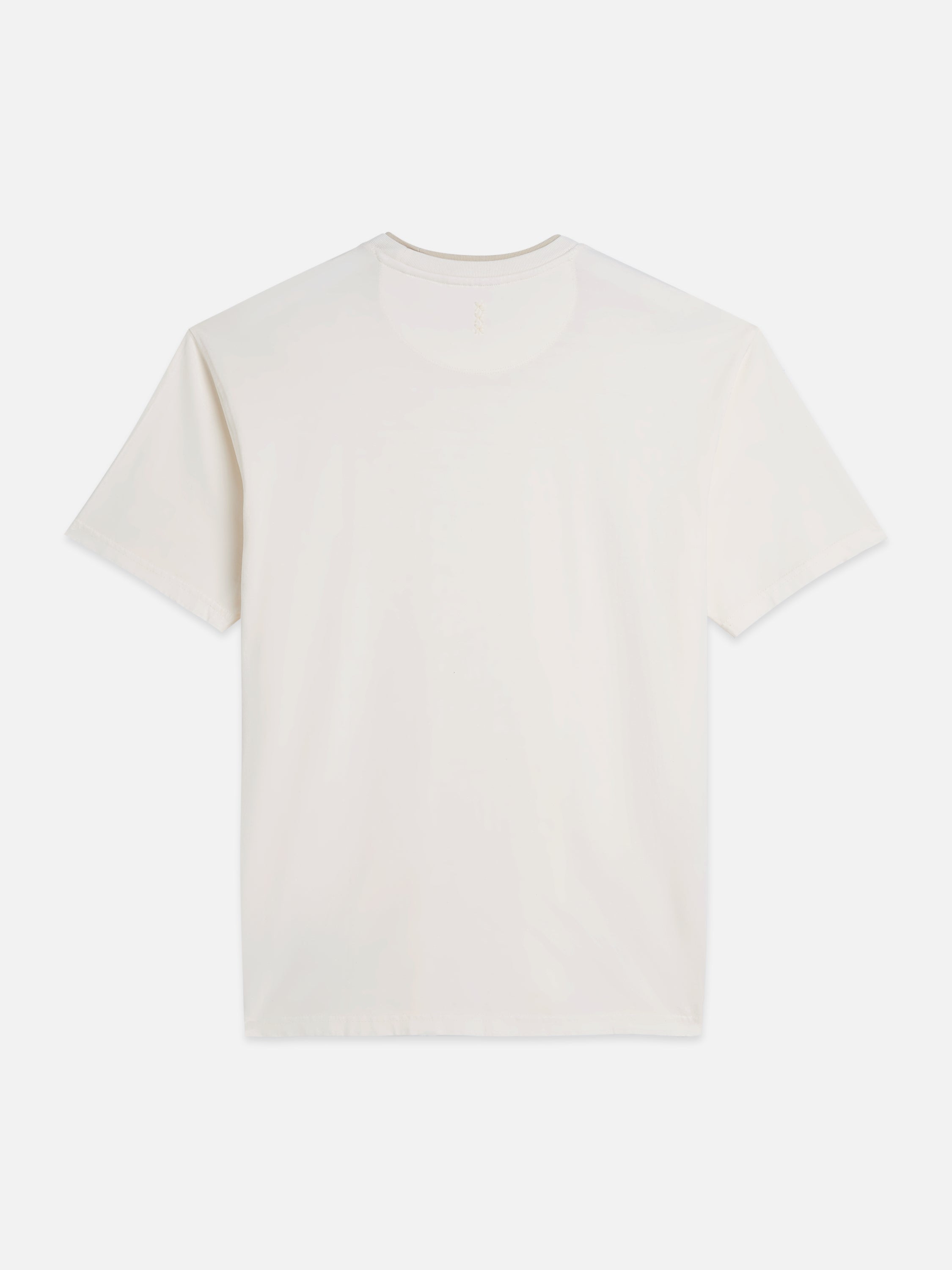 T-shirt coupe décontractée teint en pièce 3 Crosses - Couleur lait de poule