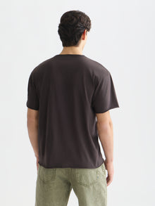 Rawedged Relaxed Fit Garmentdyed T-Shirt - Meteorite