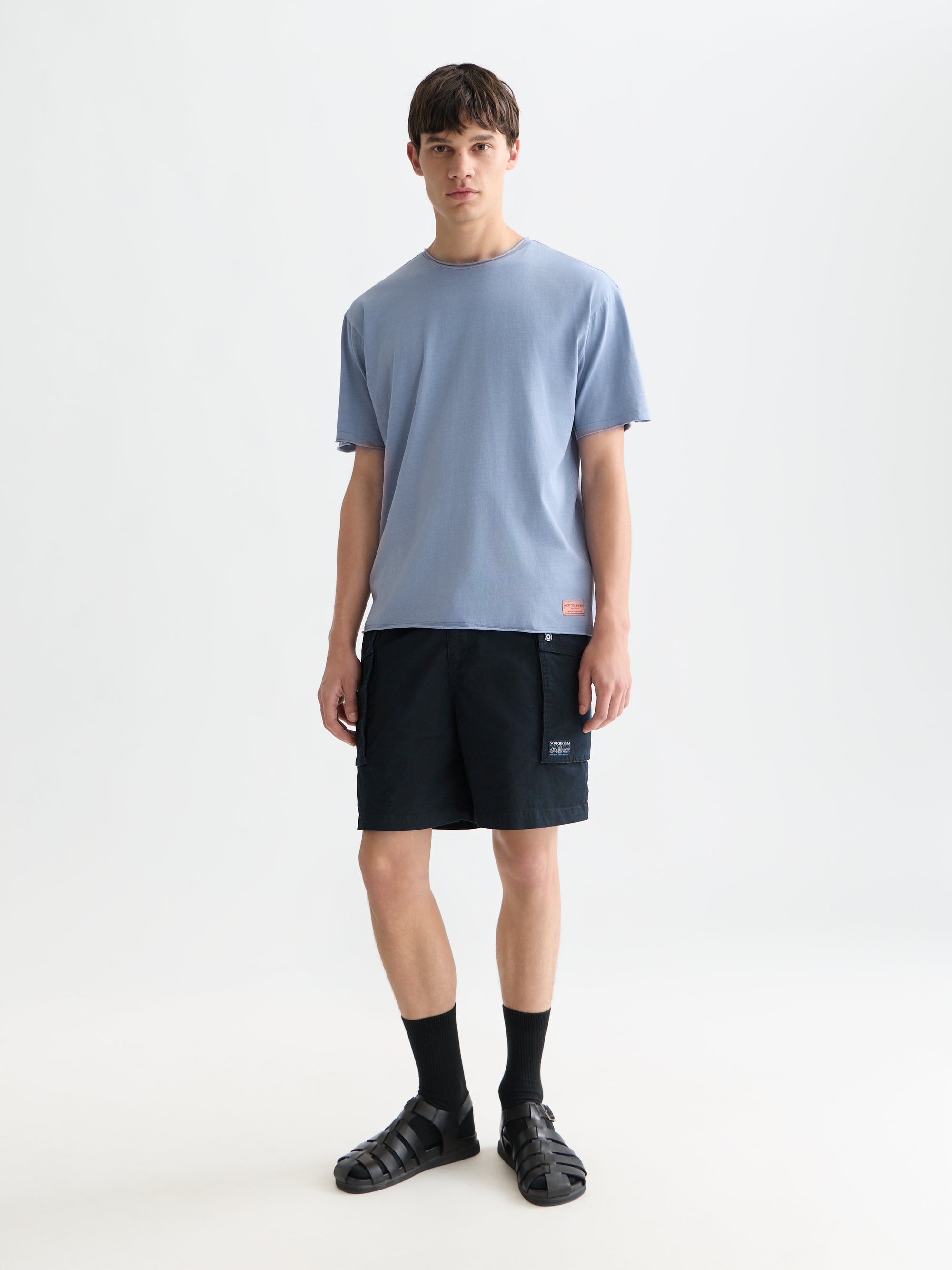 Rawedged Relaxed Fit Garmentdyed T-Shirt - Infinity