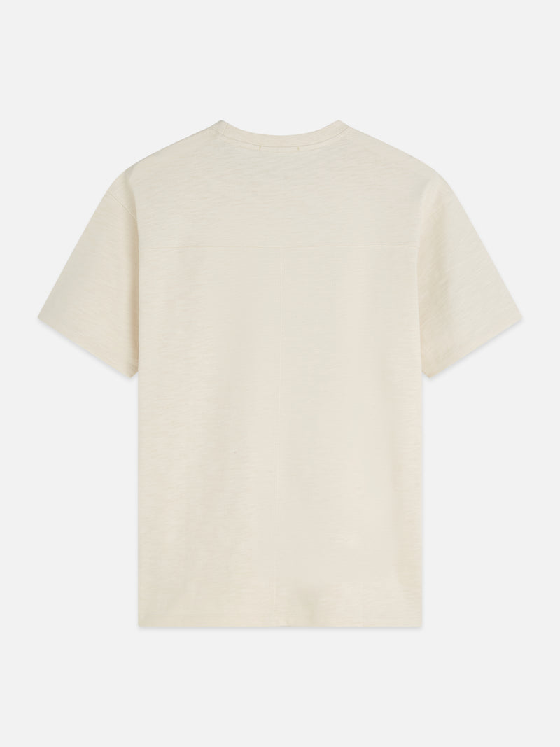 Slubyarn Chest Artwork Relaxed Fit T-Shirt - Eggnog