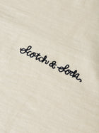 Slubyarn Chest Artwork Relaxed Fit T-Shirt - Eggnog