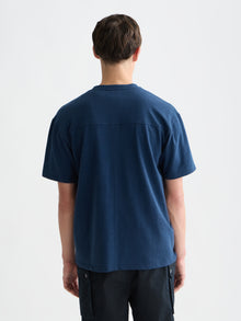 Slubyarn Chest Artwork Relaxed Fit T-Shirt - Pageant Blue