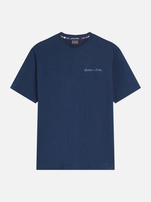 Slubyarn Chest Artwork Relaxed Fit T-Shirt - Pageant Blue