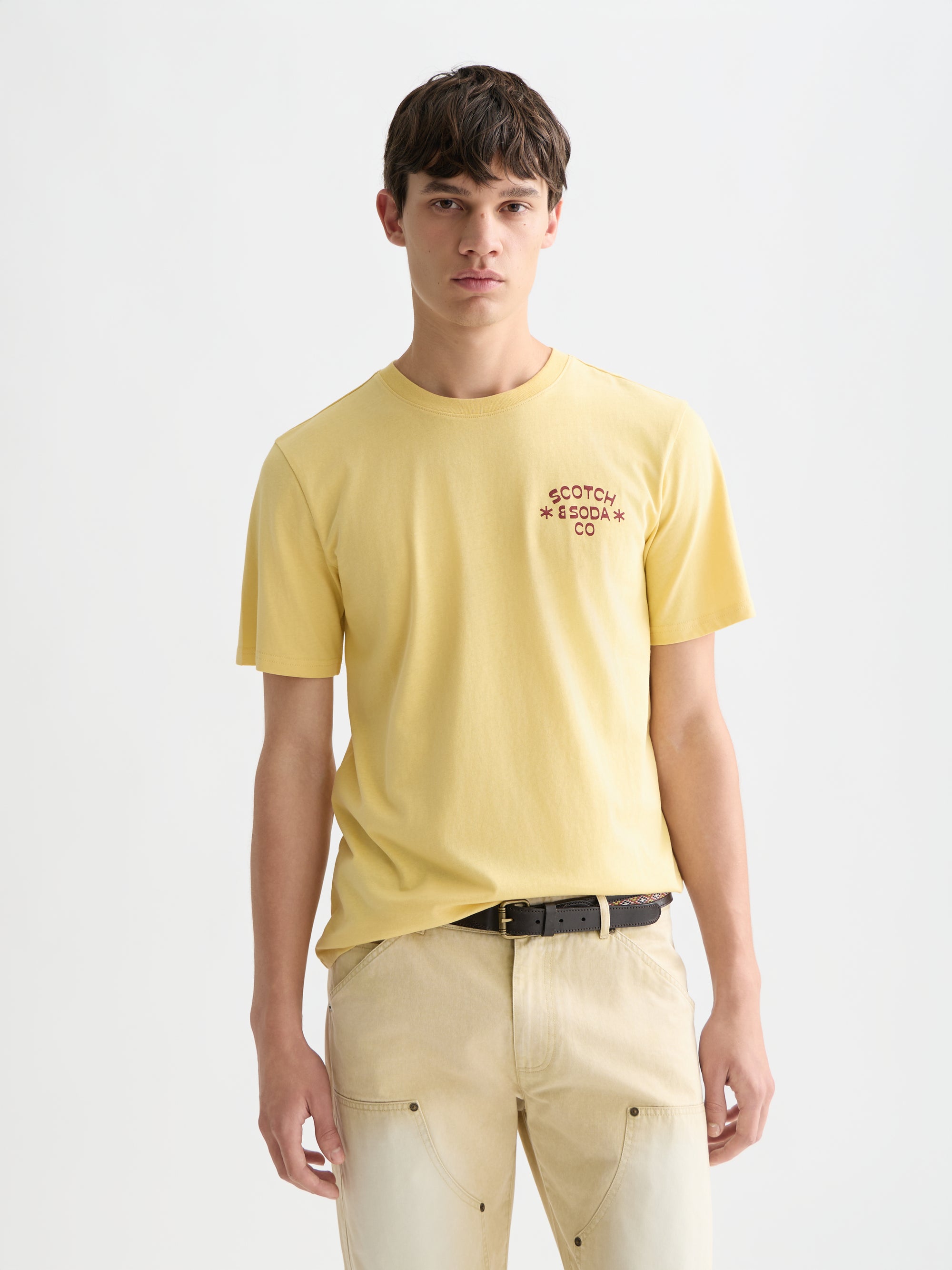 Left Chest Artwork Regular Fit T-Shirt - Raffia