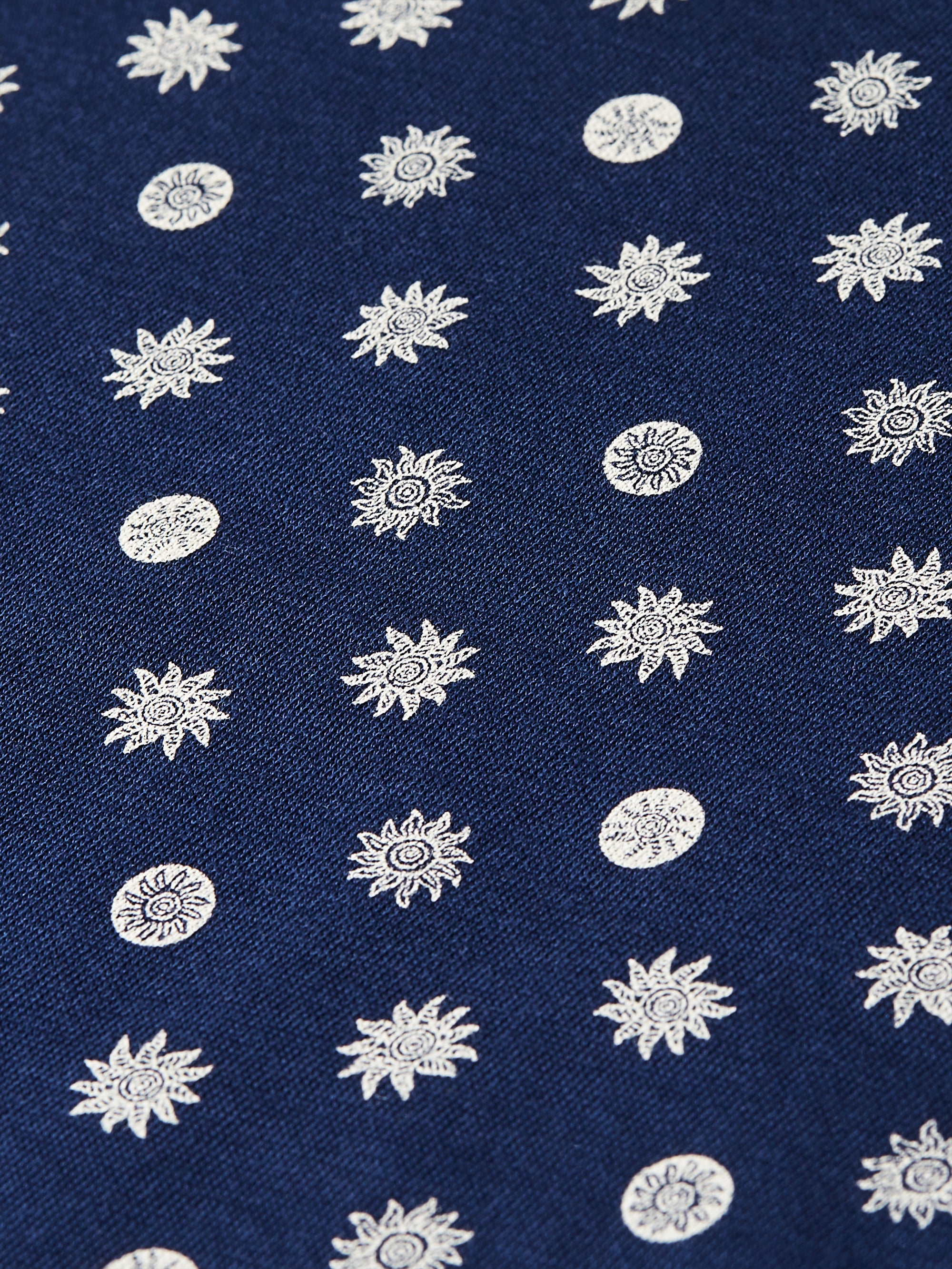 Microprinted Regular Fit T-Shirt - Foulard Dress Blues