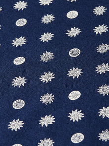Microprinted Regular Fit T-Shirt - Foulard Dress Blues