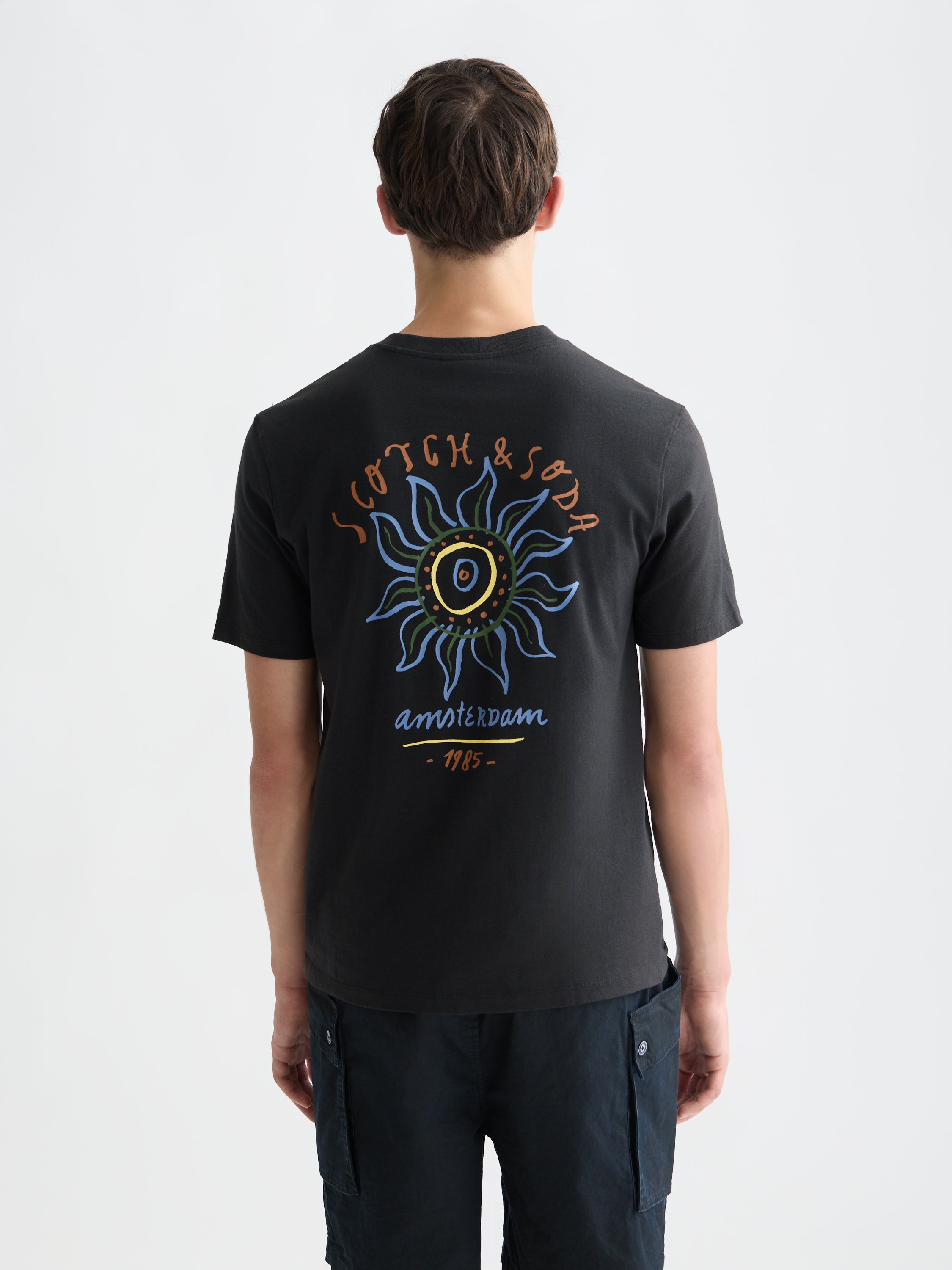 Front And Back Artwork Regular Fit T-Shirt - Meteorite