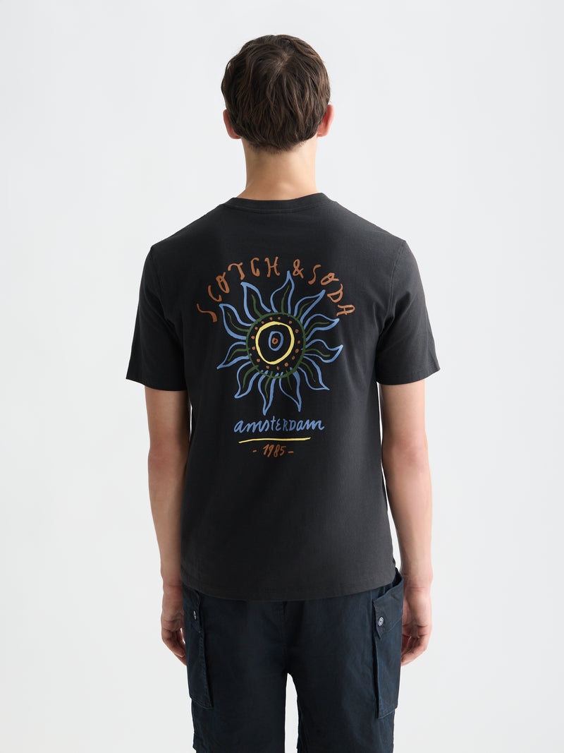 T-shirt coupe classique avec motif recto verso - Météorite