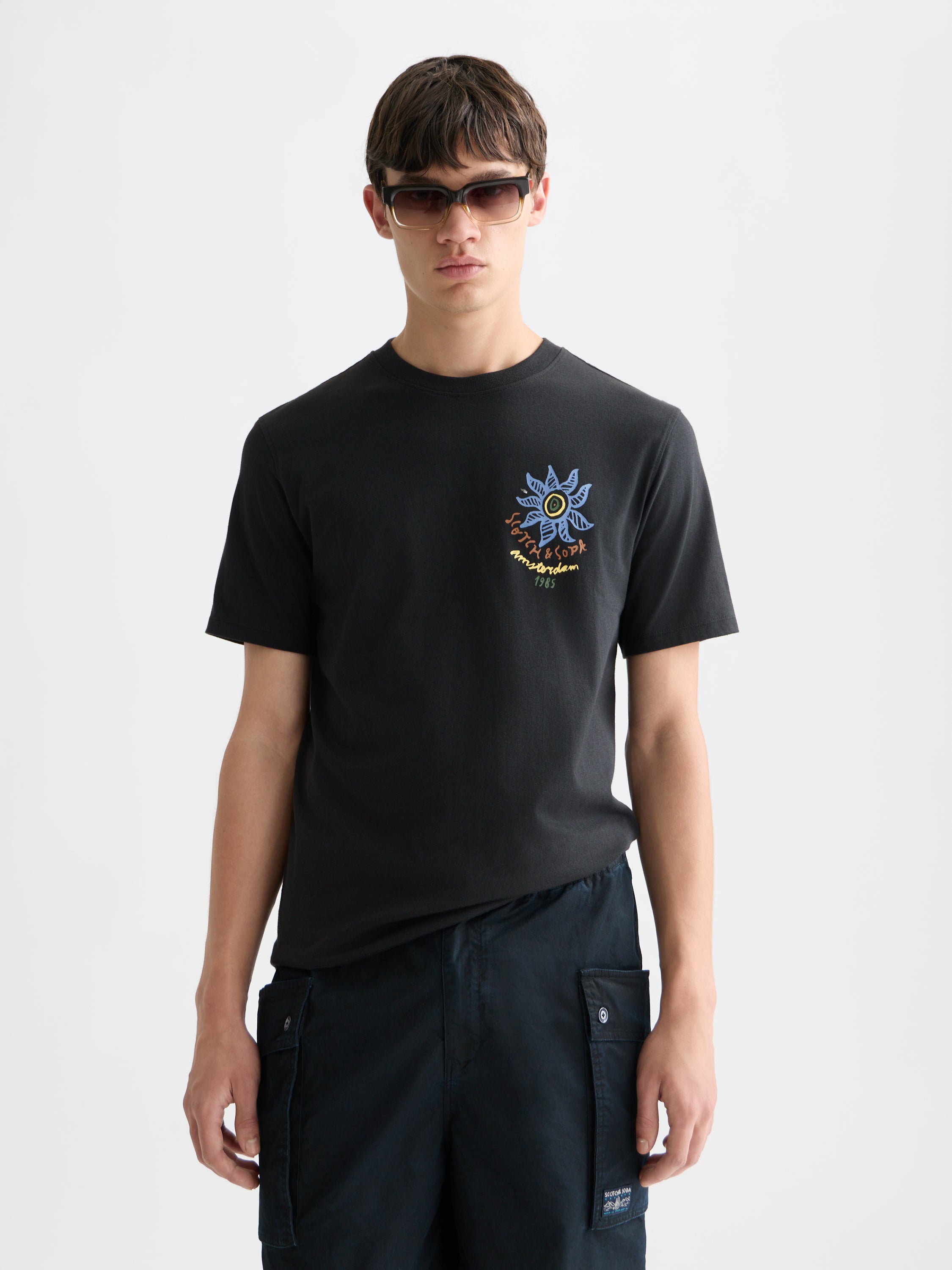 Front And Back Artwork Regular Fit T-Shirt - Meteorite