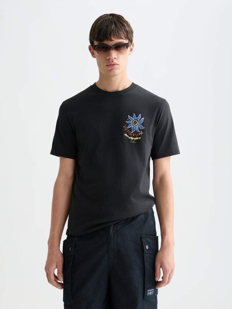 T-shirt coupe classique avec motif recto verso - Météorite