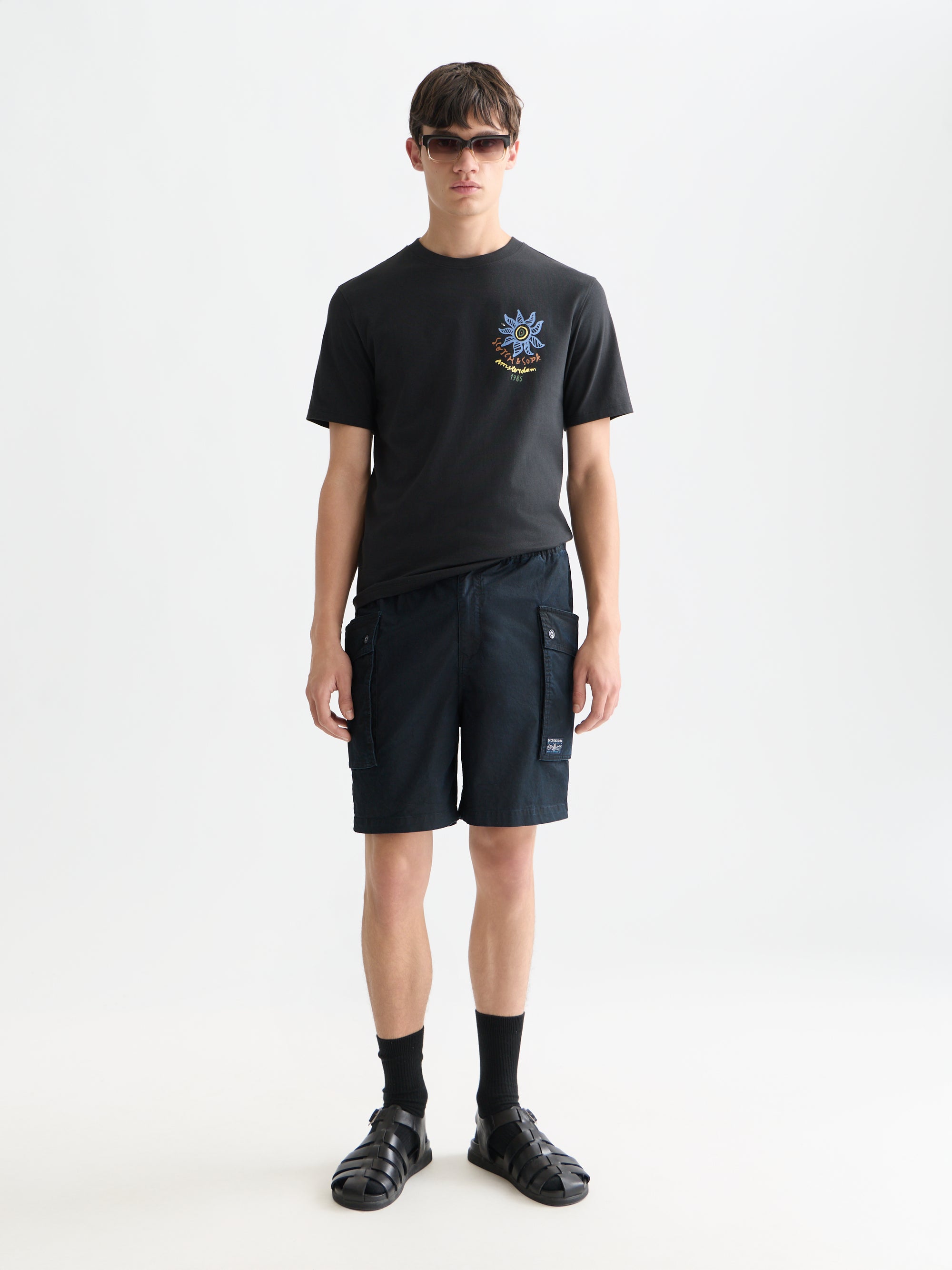 Front And Back Artwork Regular Fit T-Shirt - Meteorite